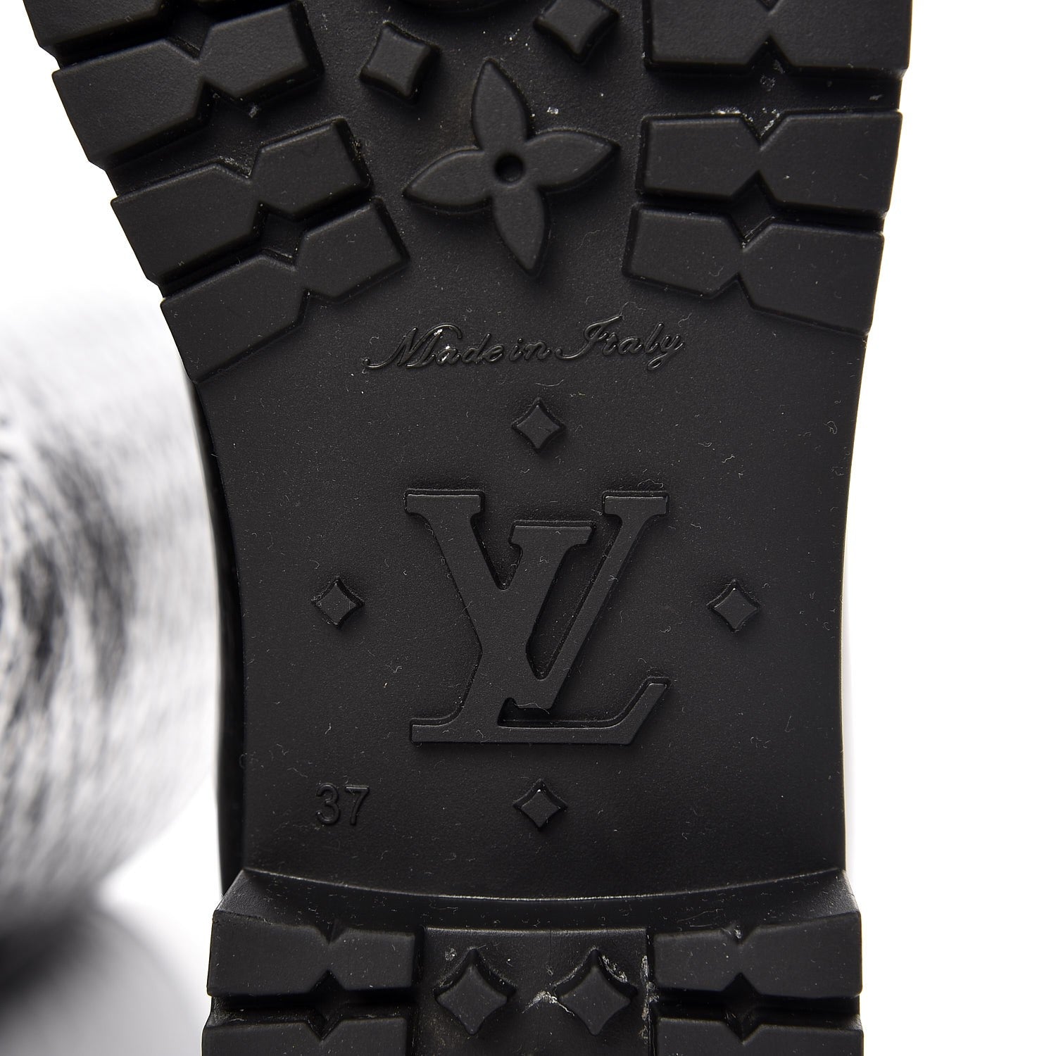 Louis Vuitton Rubber Embossed Monogram Splash Rain Boots 37 Black 6 of 11