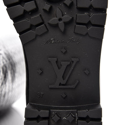 Louis Vuitton Rubber Embossed Monogram Splash Rain Boots 37 Black 6 of 11