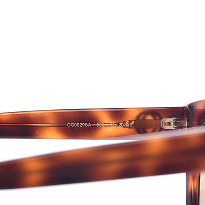 Gucci Acetate Square Frame Sunglasses GG0029SA Tortoise 6 of 6