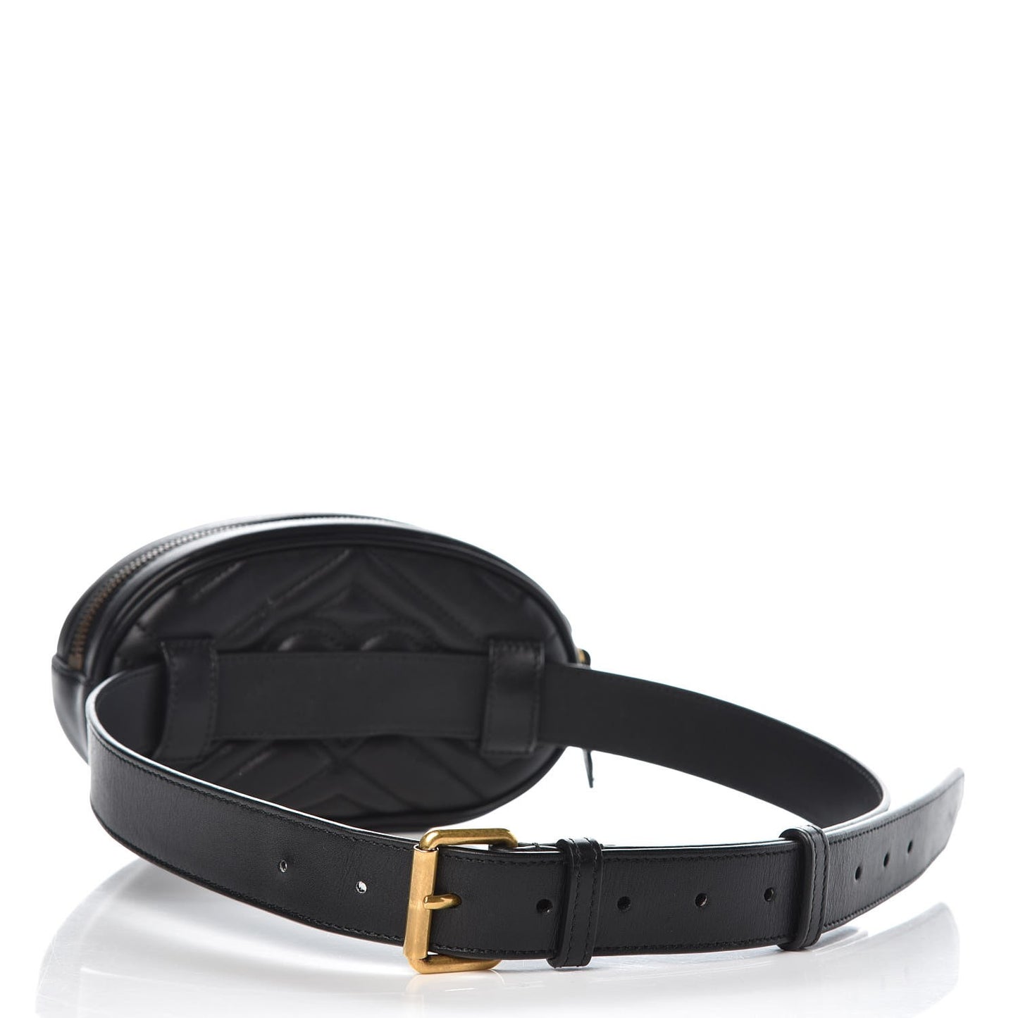 Calfskin Matelasse GG Marmont Belt Bag 85 34 Black