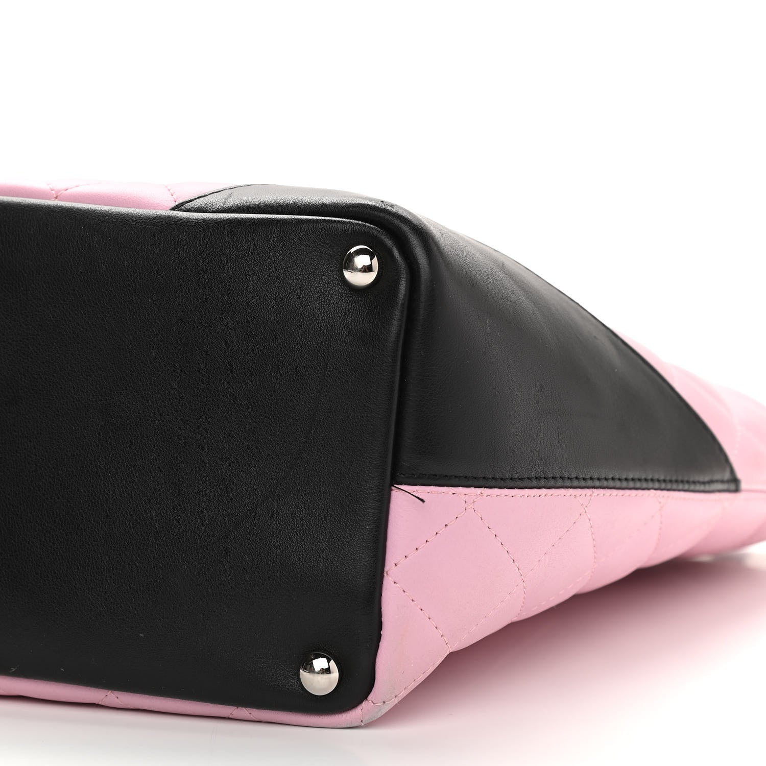 Chanel Calfskin Quilted Medium Cambon Tote Pink Black 10 of 17