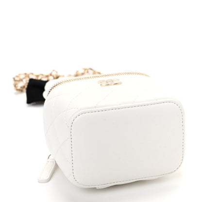 Chanel Lambskin Quilted My Chanel Lady Vanity Case With Chain White 4 of 10