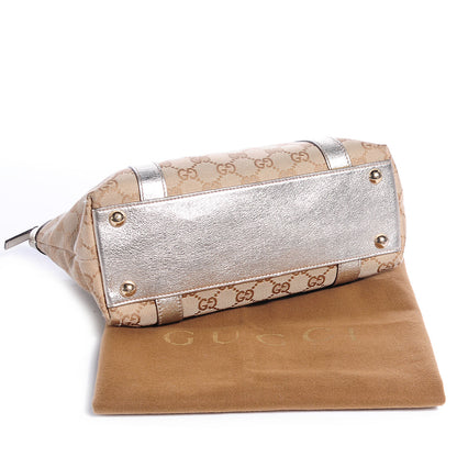 Gucci Monogram Small Abbey Handbag Metallic 4 of 7