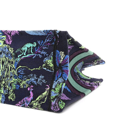 Christian Dior Canvas Embroidered Medium Toile de Jouy Voyage Book Tote Blue Multicolor 10 of 12