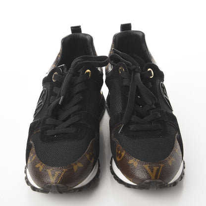 Louis Vuitton Suede Monogram Run Away Sneakers 37 Black 5 of 8