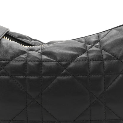 Christian Dior Lambskin Cannage Medium Dior Vibe Hobo Bag Black 8 of 11
