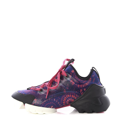 Christian Dior Technical Fabric Rubber Womens Fireworks D-Connect Sneakers 39 Deep Blue Pink 1 of 9