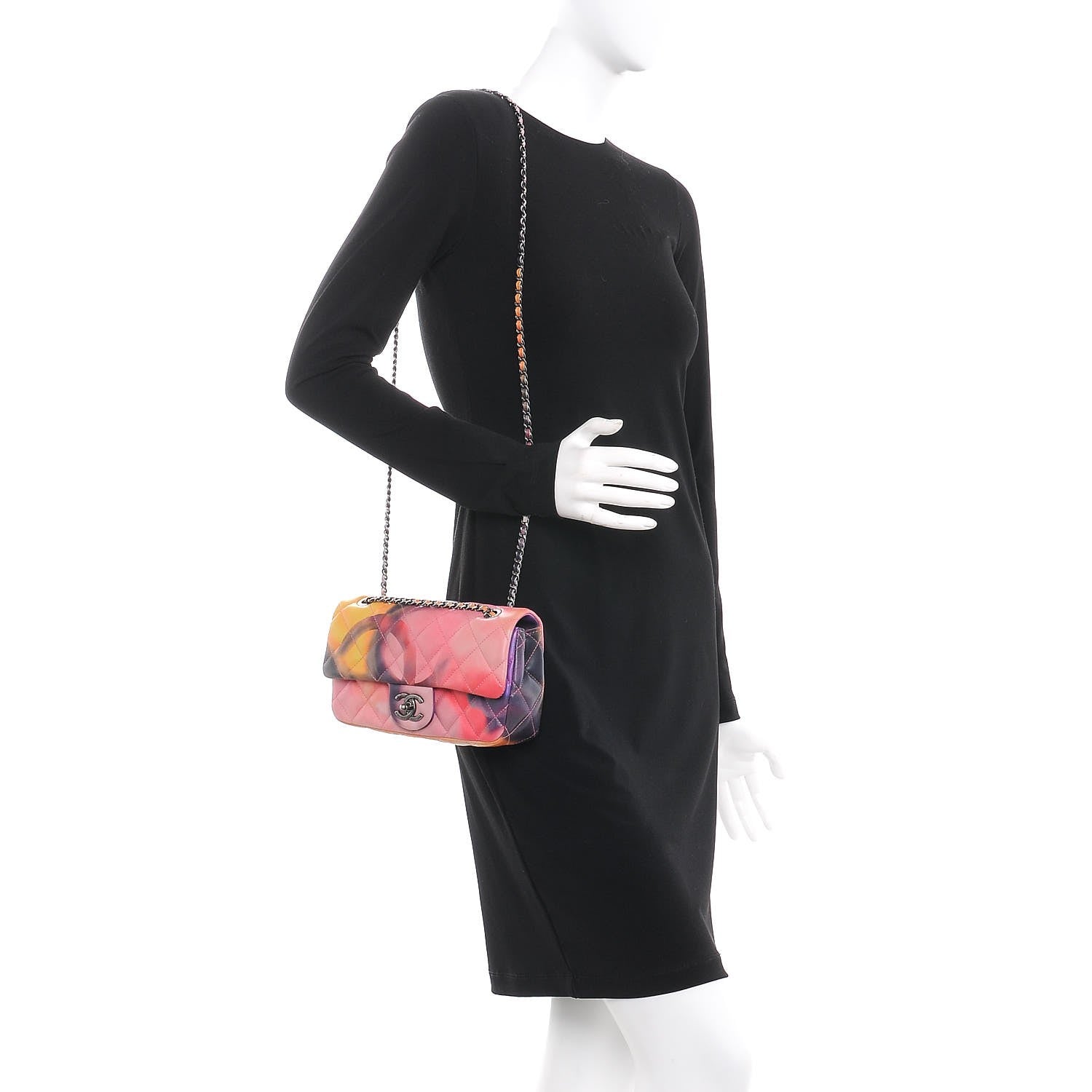 Chanel Printed Lambskin Quilted Small Flower Power Flap 2 of 8
