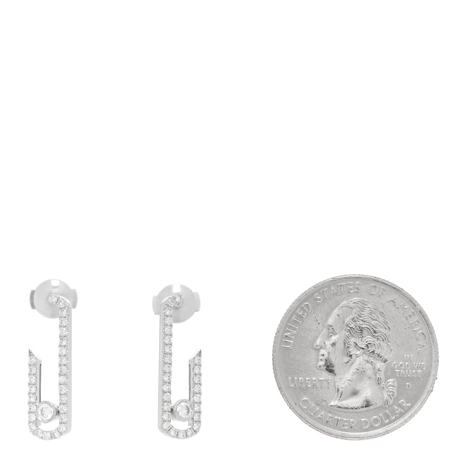 Messika X GIGI HADID 18K White Gold Diamond Move Addiction Earrings 2 of 5