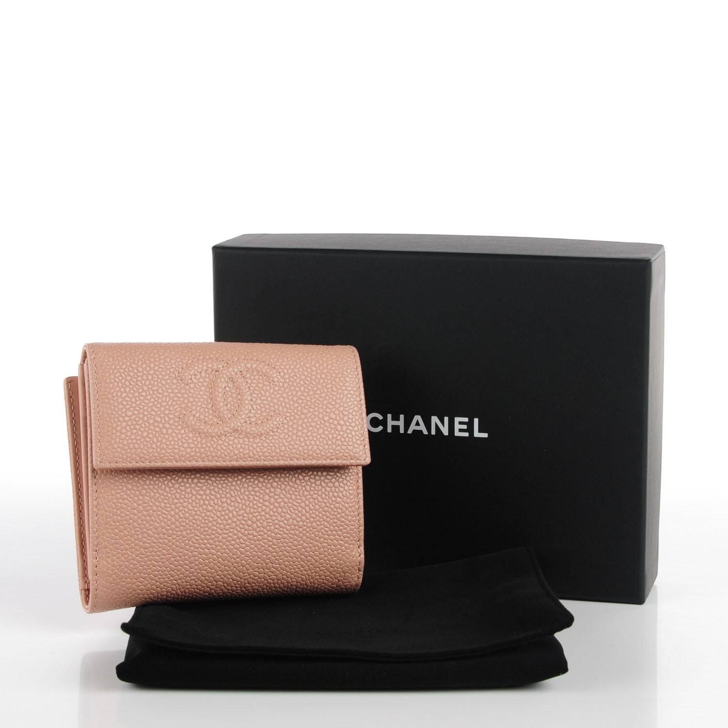 Chanel Caviar Timeless CC Small Wallet Dark Beige 8 of 8