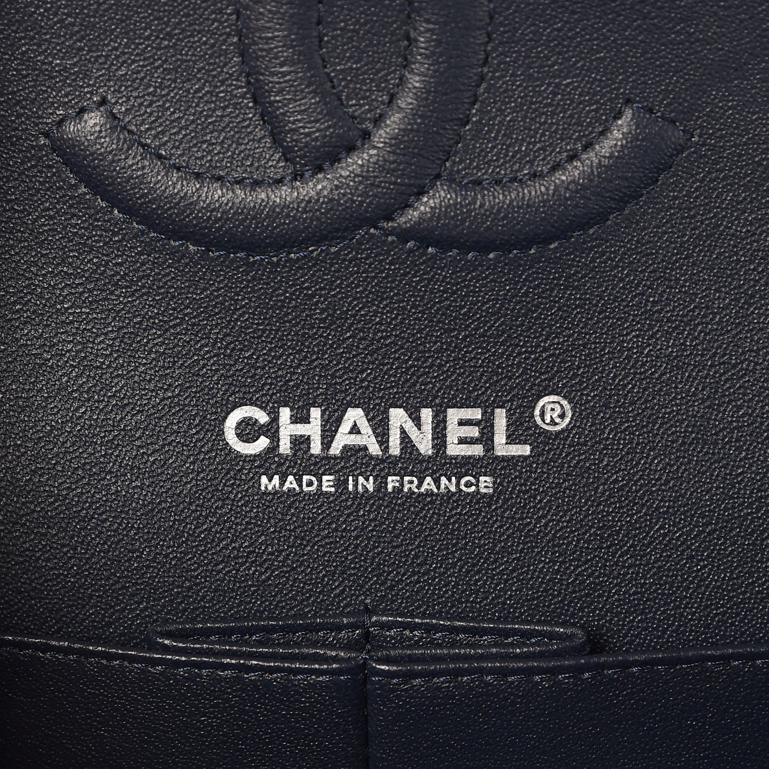 Chanel Caviar Quilted Medium Double Flap Navy 7 of 9