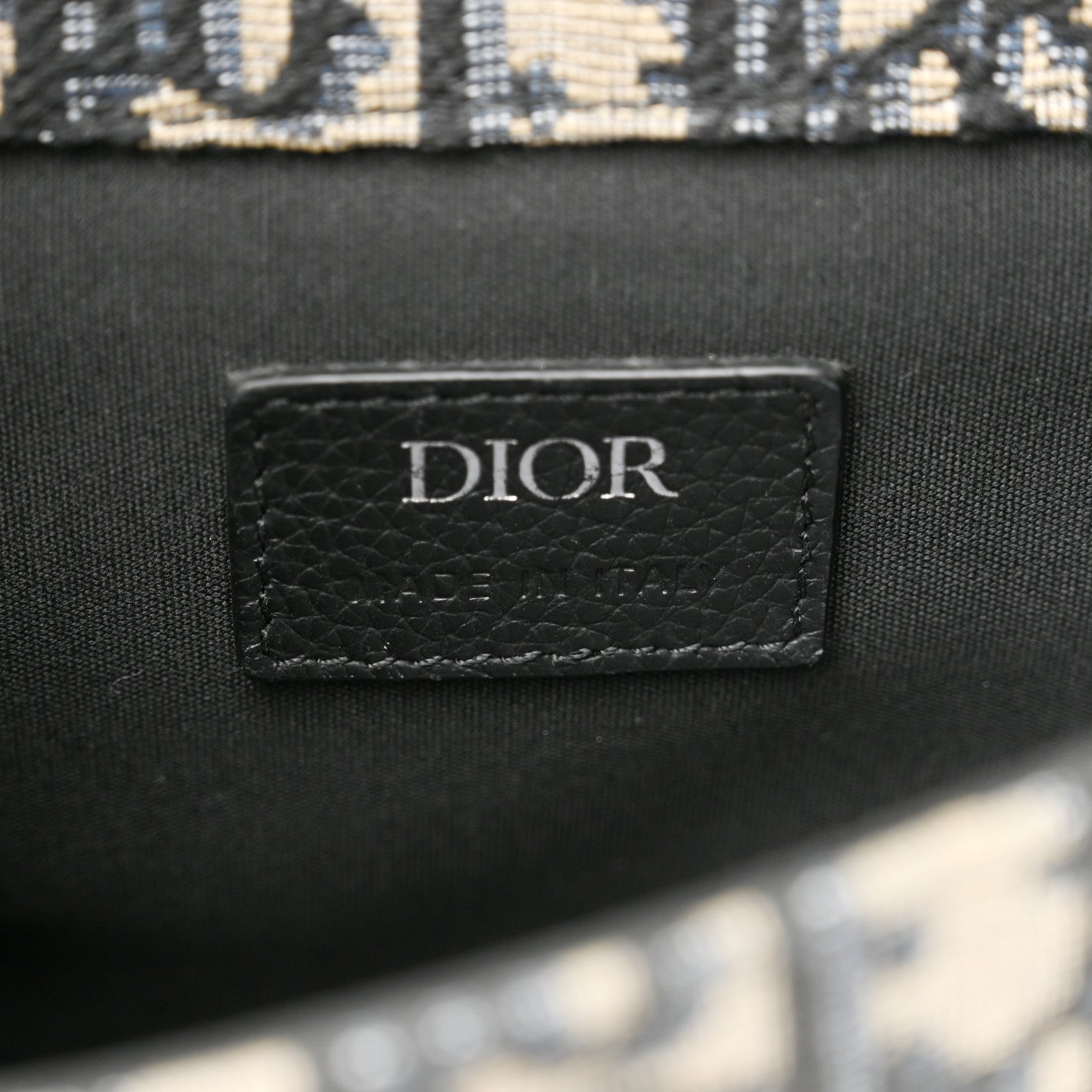 Christian Dior Oblique Grained Calfskin Mini Gallop Bag With Strap Black Beige 6 of 10