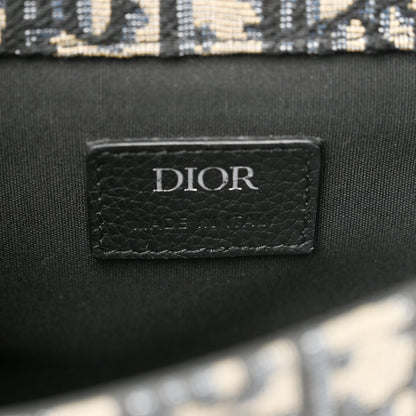 Christian Dior Oblique Grained Calfskin Mini Gallop Bag With Strap Black Beige 6 of 10