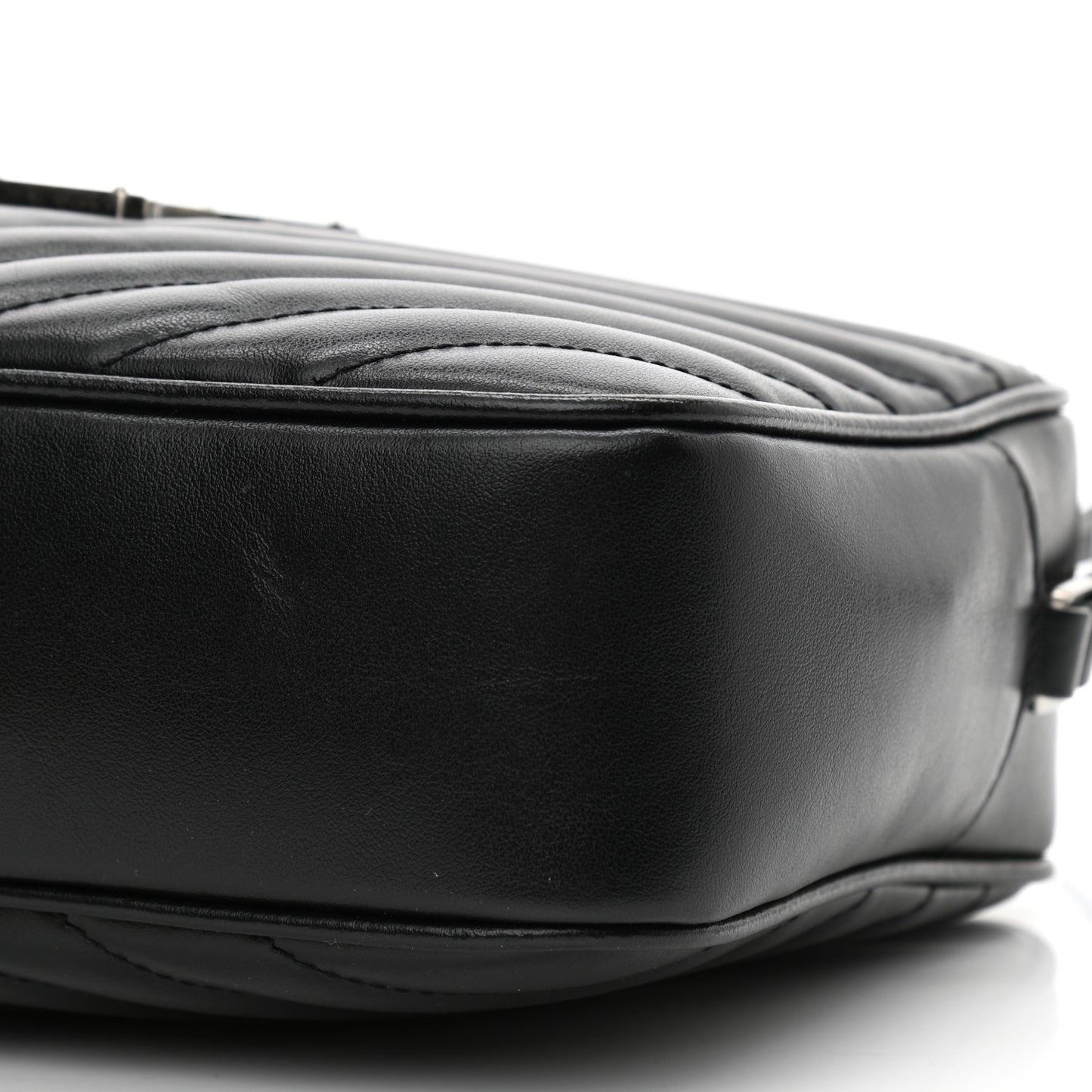 Calfskin Matelasse Monogram Lou Camera Bag Black