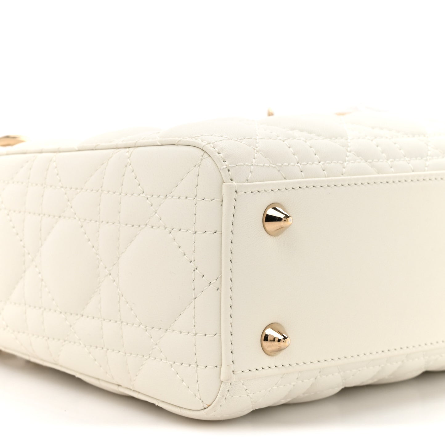Lambskin Cannage Small My ABCDior Lady Dior White