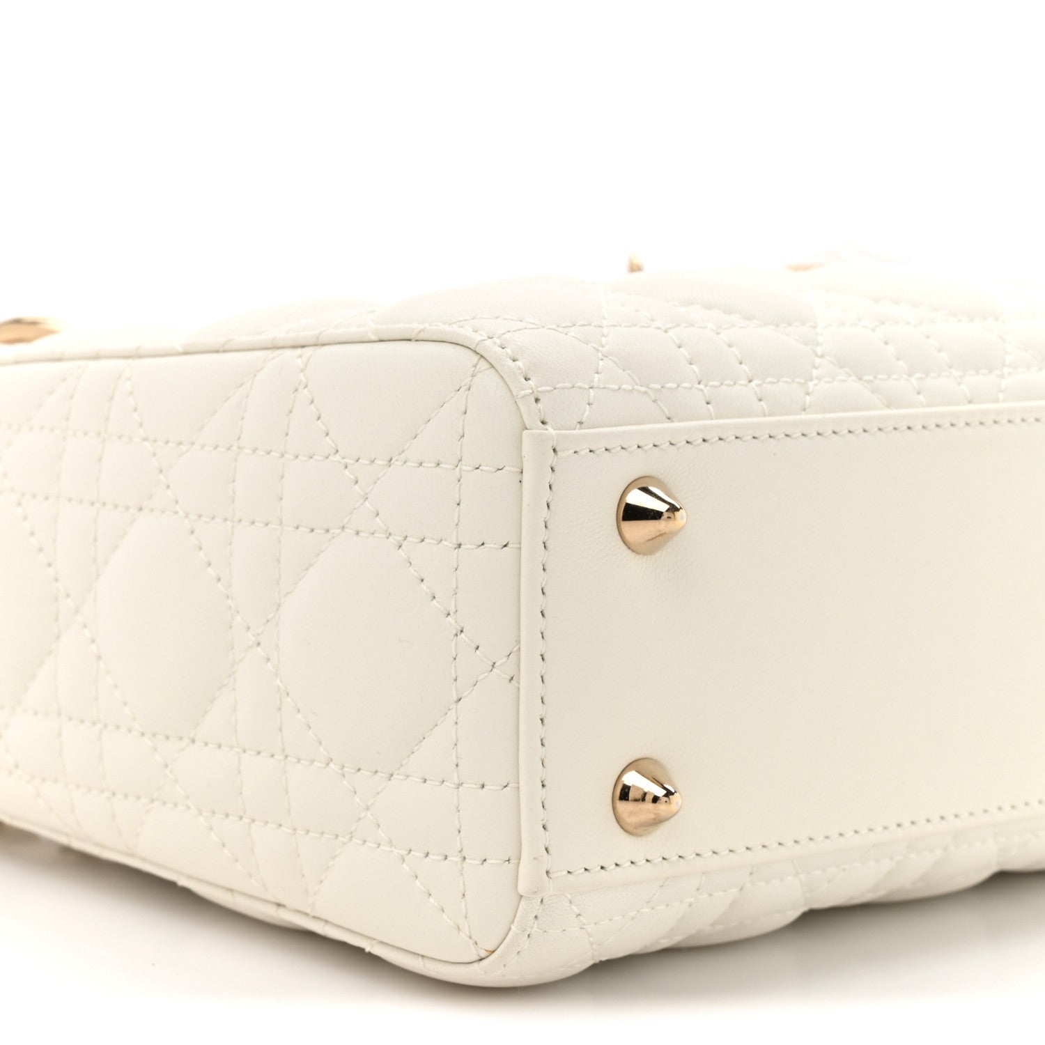 Christian Dior Lambskin Cannage Small My ABCDior Lady Dior White 10 of 11