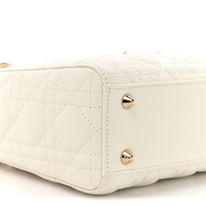 Christian Dior Lambskin Cannage Small My ABCDior Lady Dior White 10 of 11