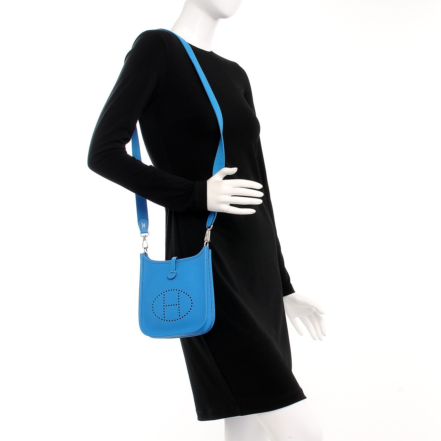 Hermes Taurillon Clemence Evelyne TPM Bleu Zanzibar 2 of 8