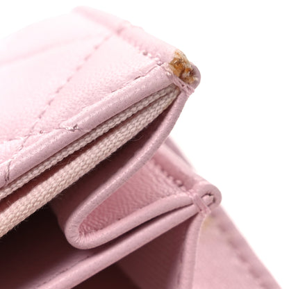 Chanel Lambskin Quilted Pearl Card Holder With Chain Light Pink 11 of 15
