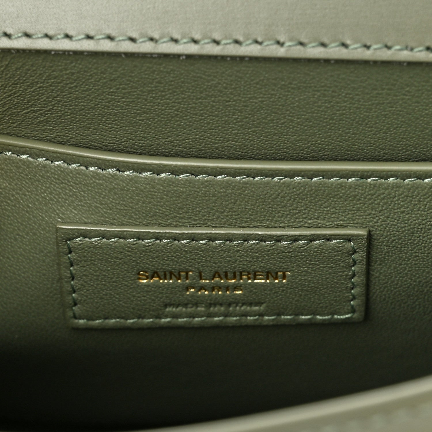 Saint Laurent Smooth Calfskin Small Manhattan Shoulder Bag Light Green 6 of 9
