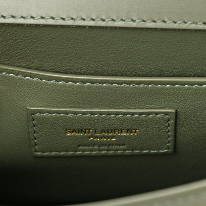 Saint Laurent Smooth Calfskin Small Manhattan Shoulder Bag Light Green 6 of 9