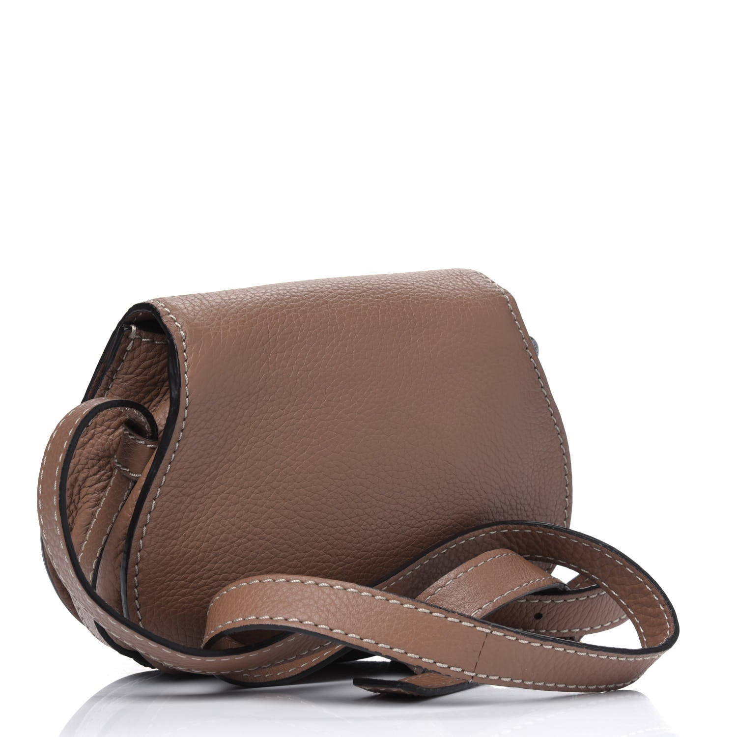 Chloe Calfskin Mini Marcie Round Crossbody Bag Nut 2 of 4