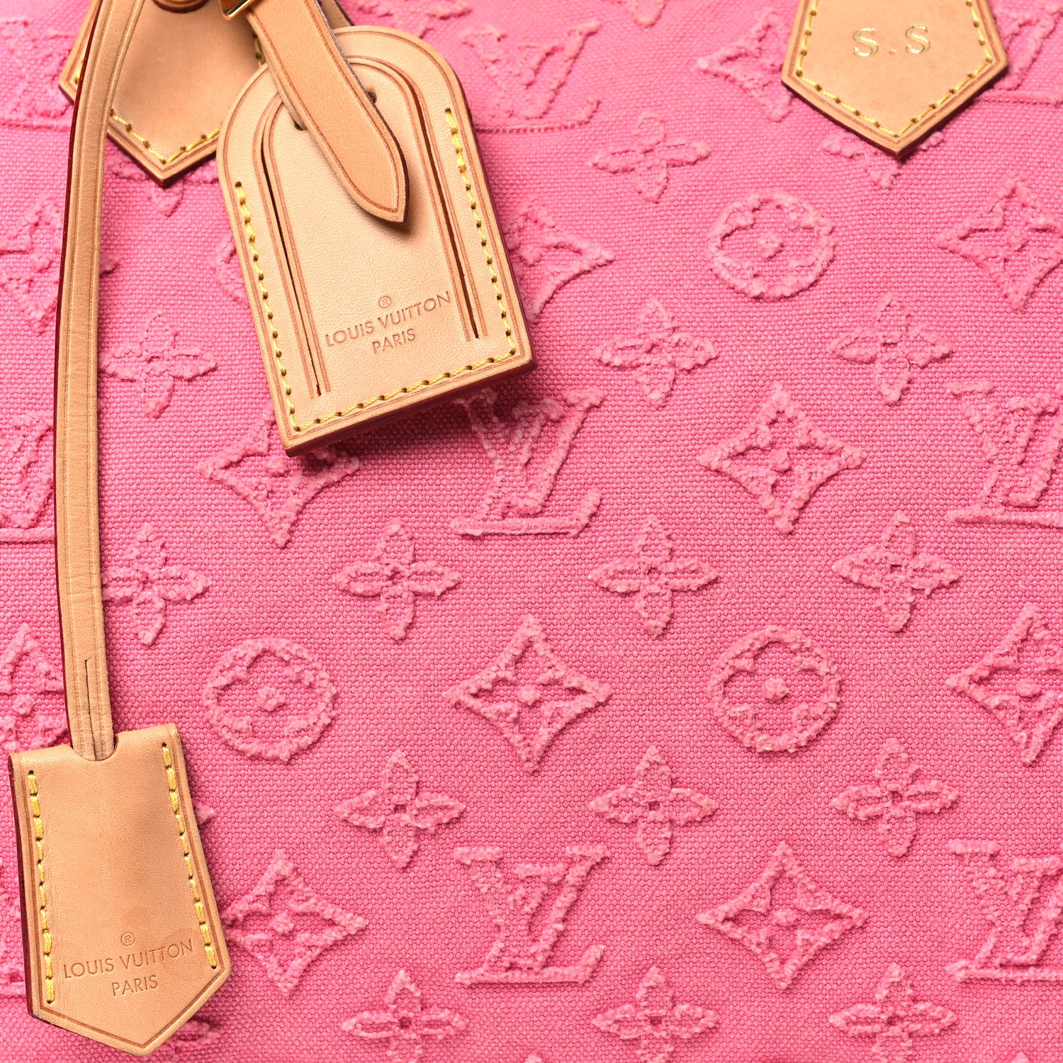 Louis Vuitton Denim Monogram Stone Speedy Bandouliere 35 Rose 7 of 11