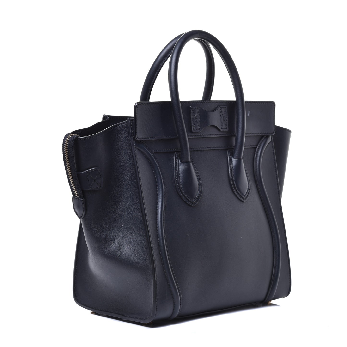 Smooth Calfskin Mini Luggage Navy Blue