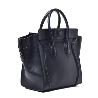Celine Smooth Calfskin Mini Luggage Navy Blue 3 of 9