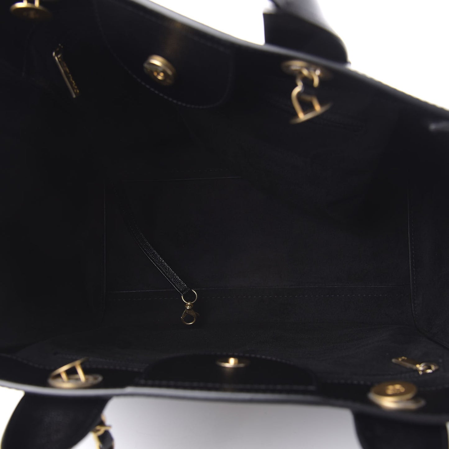 Caviar Small Studded Deauville Tote Black