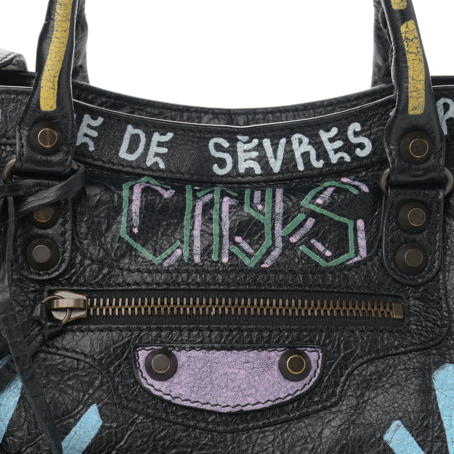 Agneau Graffiti All Over Classic Hardware S City Black Multicolor