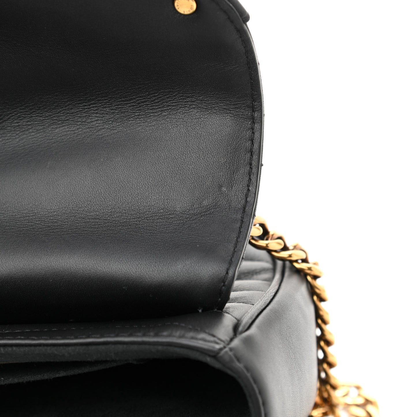 Calfskin Embroidered New Wave Chain MM Black
