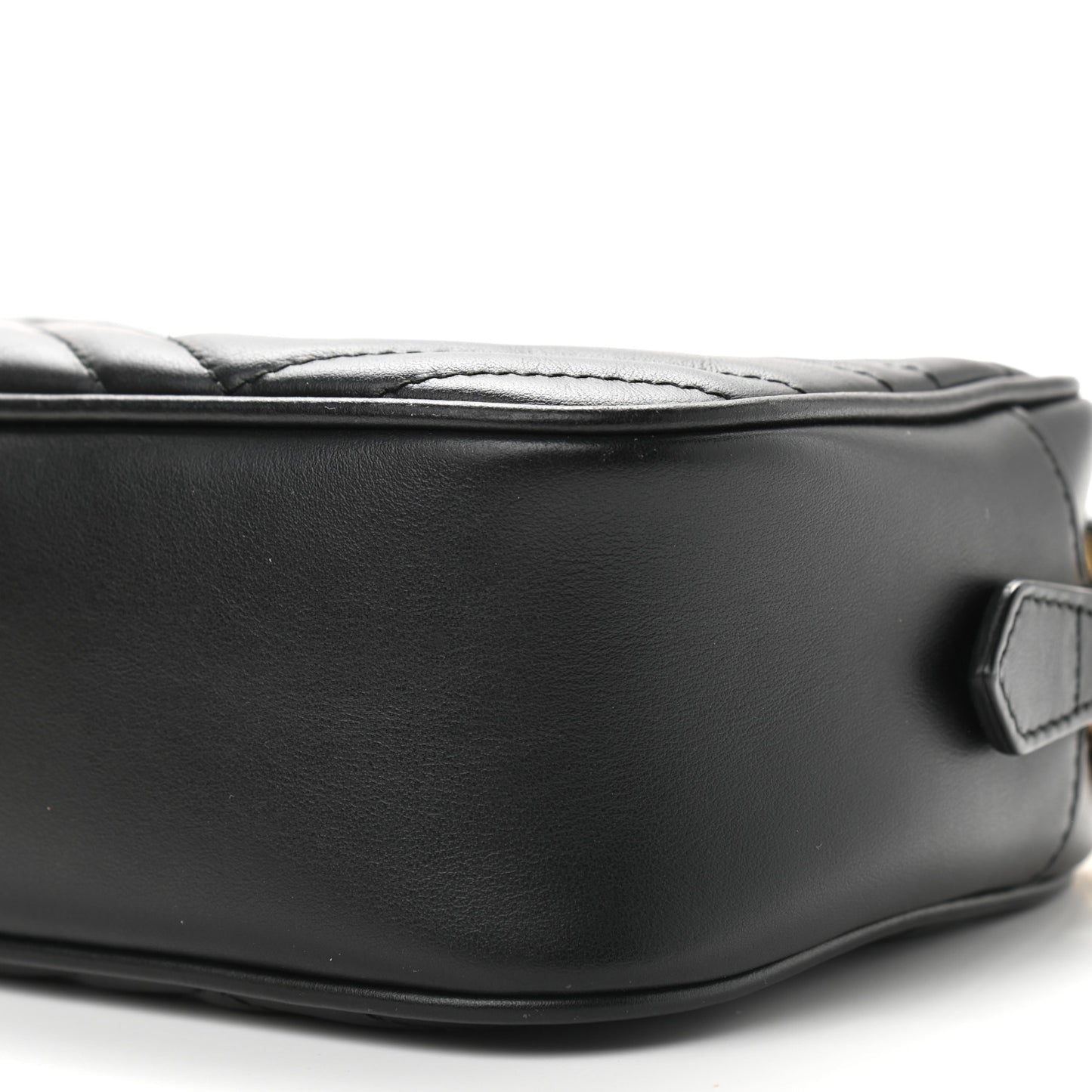 Calfskin Matelasse Small GG Marmont Chain Shoulder Bag Black