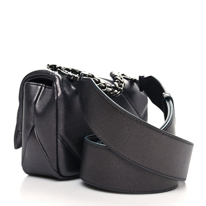 Bulgari Metallic Calfskin Matelasse Mini Serpenti Cabochon Crossbody Bag Gray 3 of 11