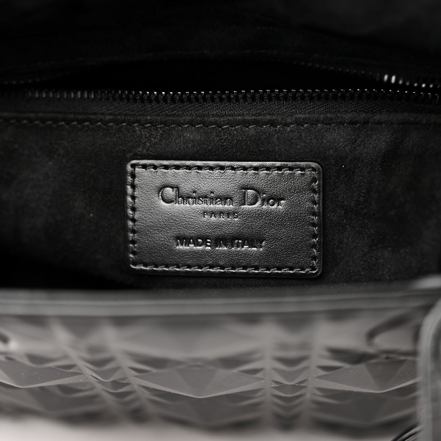 Calfskin Cannage Diamond Small My ABCDior Lady Dior Black