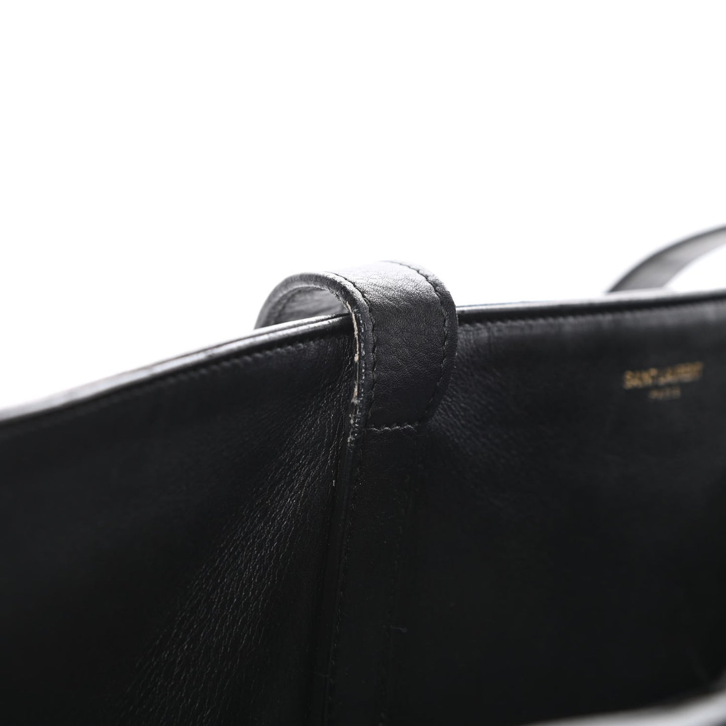 Calfskin Suede Reversible East West Shopper Tote Black
