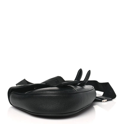 Christian Dior X SHAWN STUSSY Grained Calfskin Bee Saddle Bag Black 4 of 10