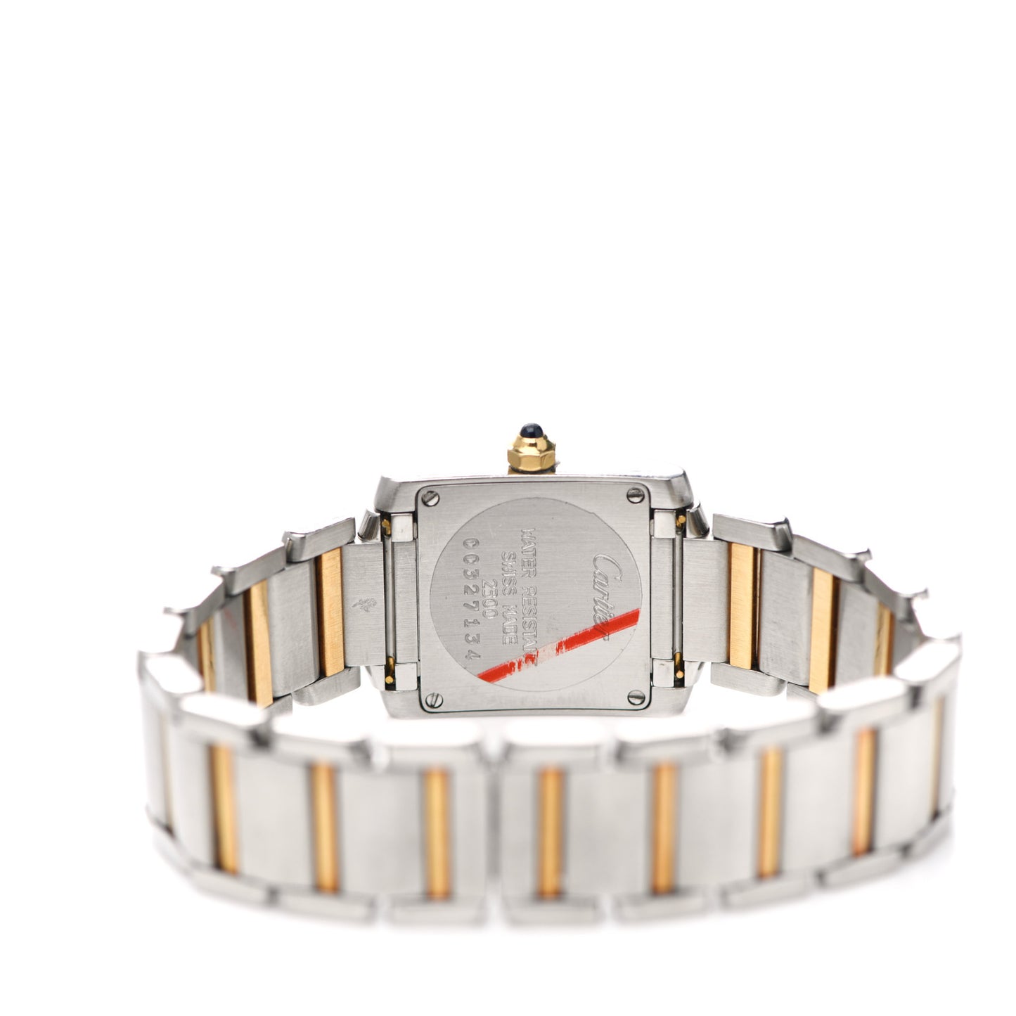Stainless Steel 18K Yellow Gold 20mm Tank Francaise Quartz Watch