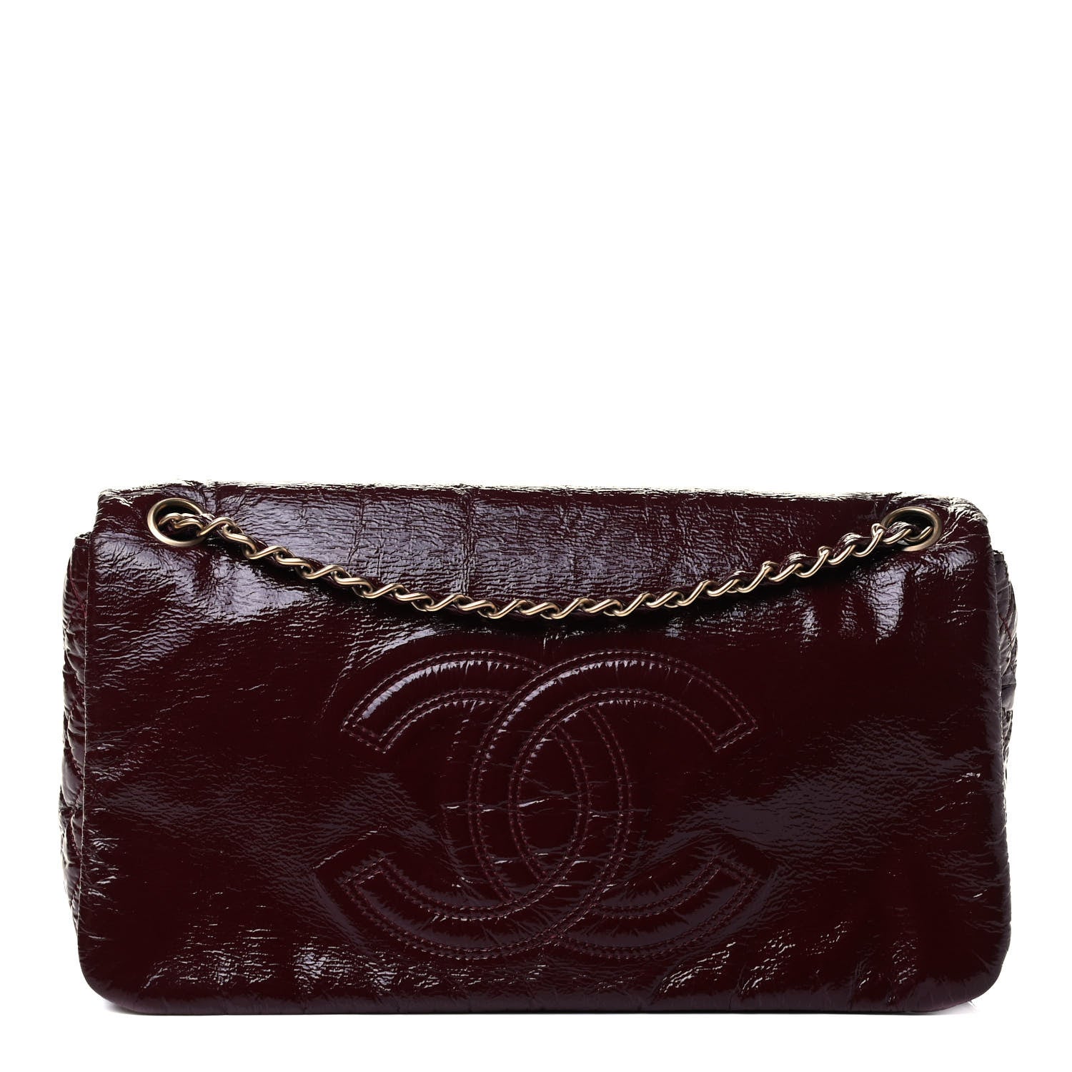 Chanel Vinyl Rock and Chain Medium Flap Bordeaux 1 of 4