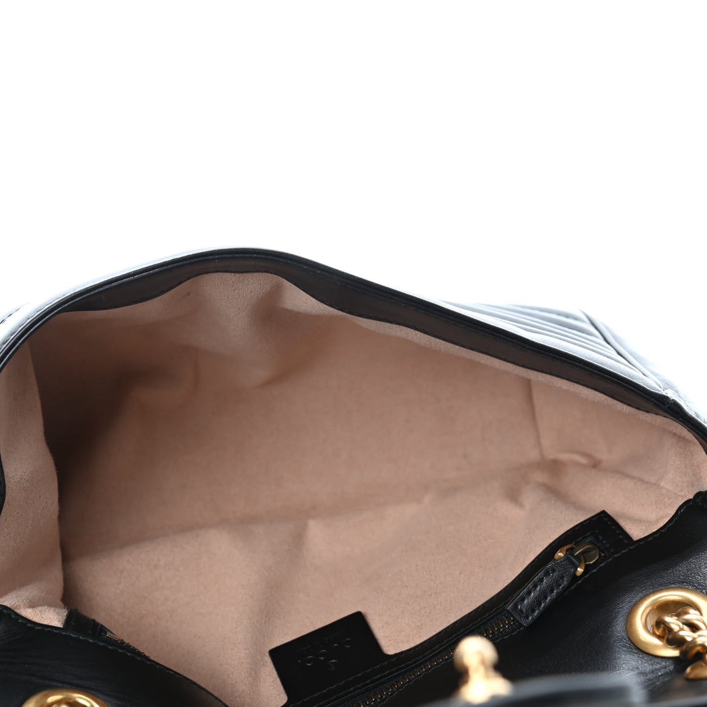Calfskin Matelasse Small GG Marmont Shoulder Bag Black