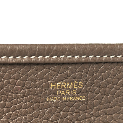 Hermes Taurillon Clemence EVELYNE III PM Etoupe 6 of 11