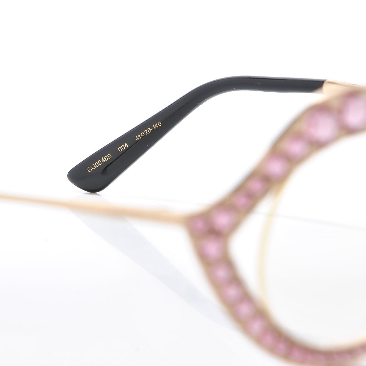 Metal Crystal Cat Eye Sunglasses GG0046S Pink