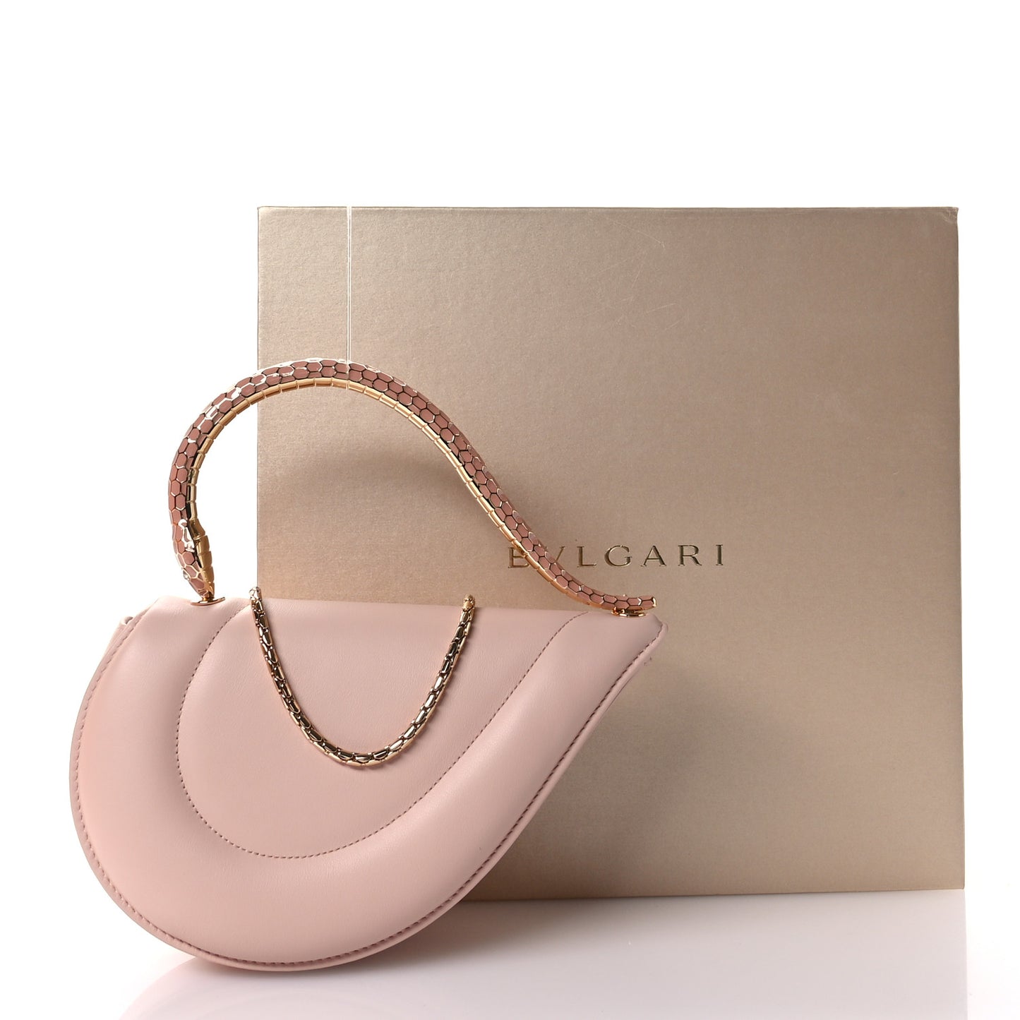 Calfskin Serpenti Cuore 1968 Top Handle Pink