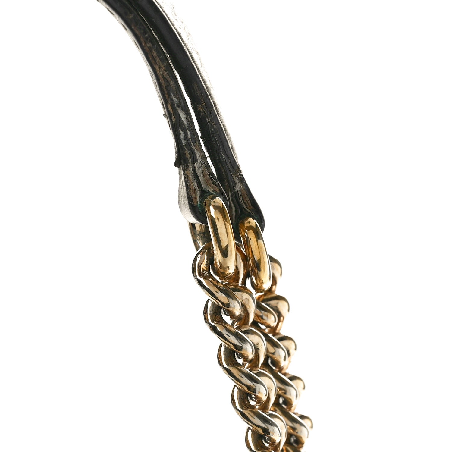 Gucci Metallic Pebbled Calfskin Medium Soho Chain Shoulder Bag Golden Beige 9 of 13