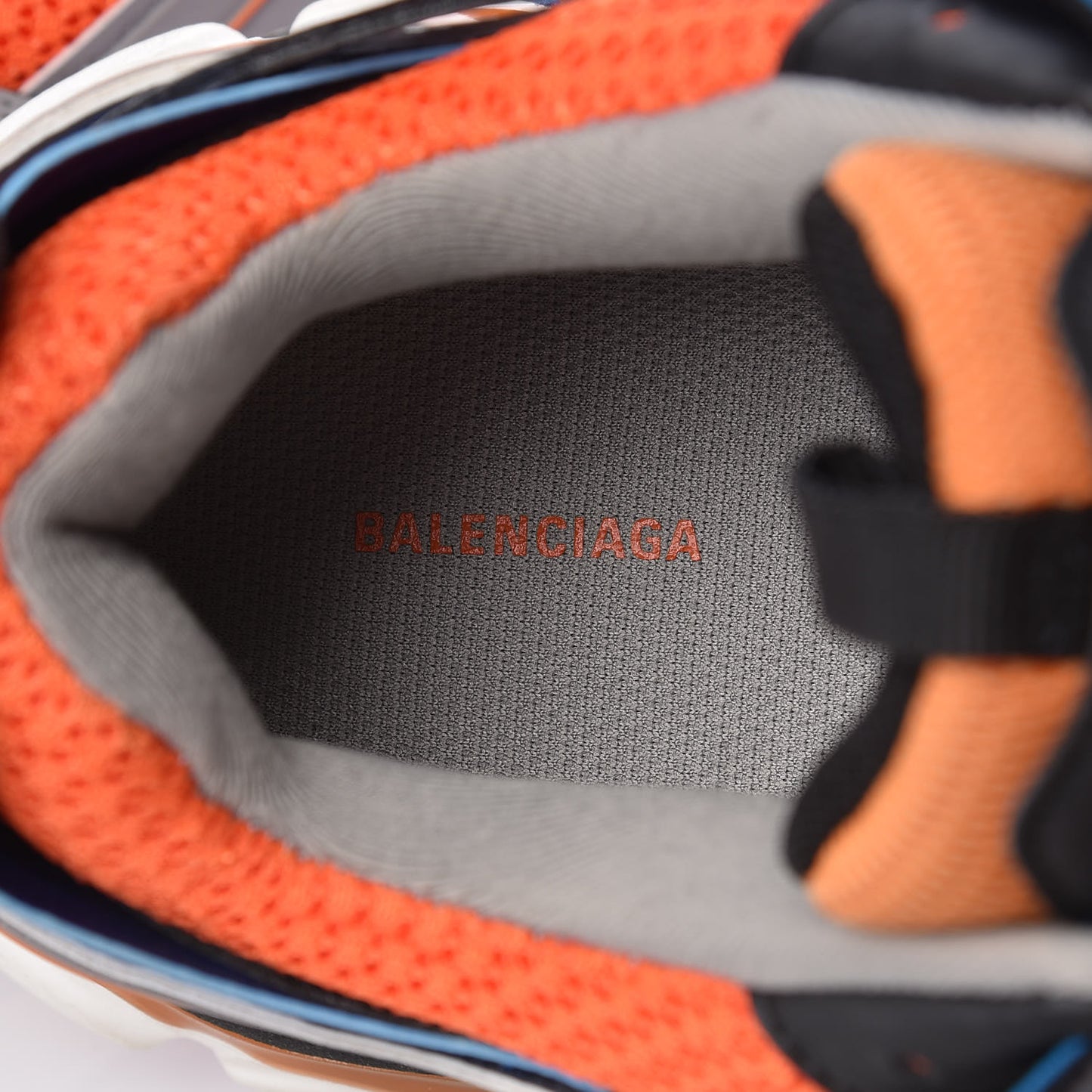 Mesh Nylon Mens Track Sneakers 43 Gris Orange White