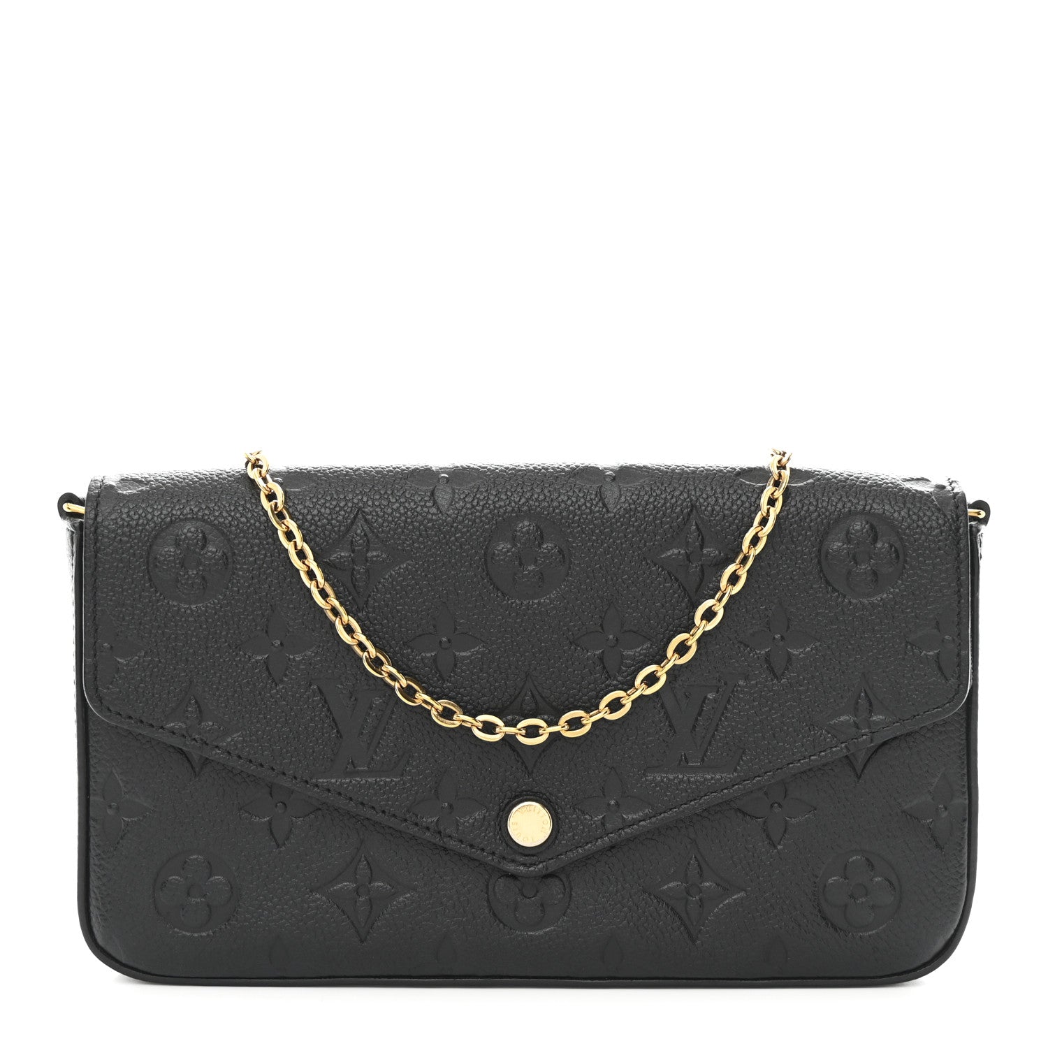 Louis Vuitton Empreinte Pochette Felicie Chain Wallet Black 1 of 10