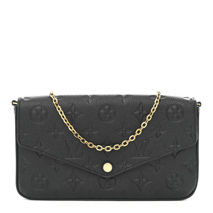 Louis Vuitton Empreinte Pochette Felicie Chain Wallet Black 1 of 10