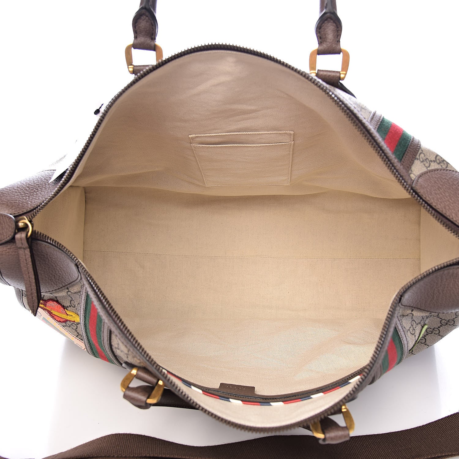 Gucci Soft GG Supreme Monogram Courrier Large Duffle Bag Beige New Acero Multicolor 5 of 15