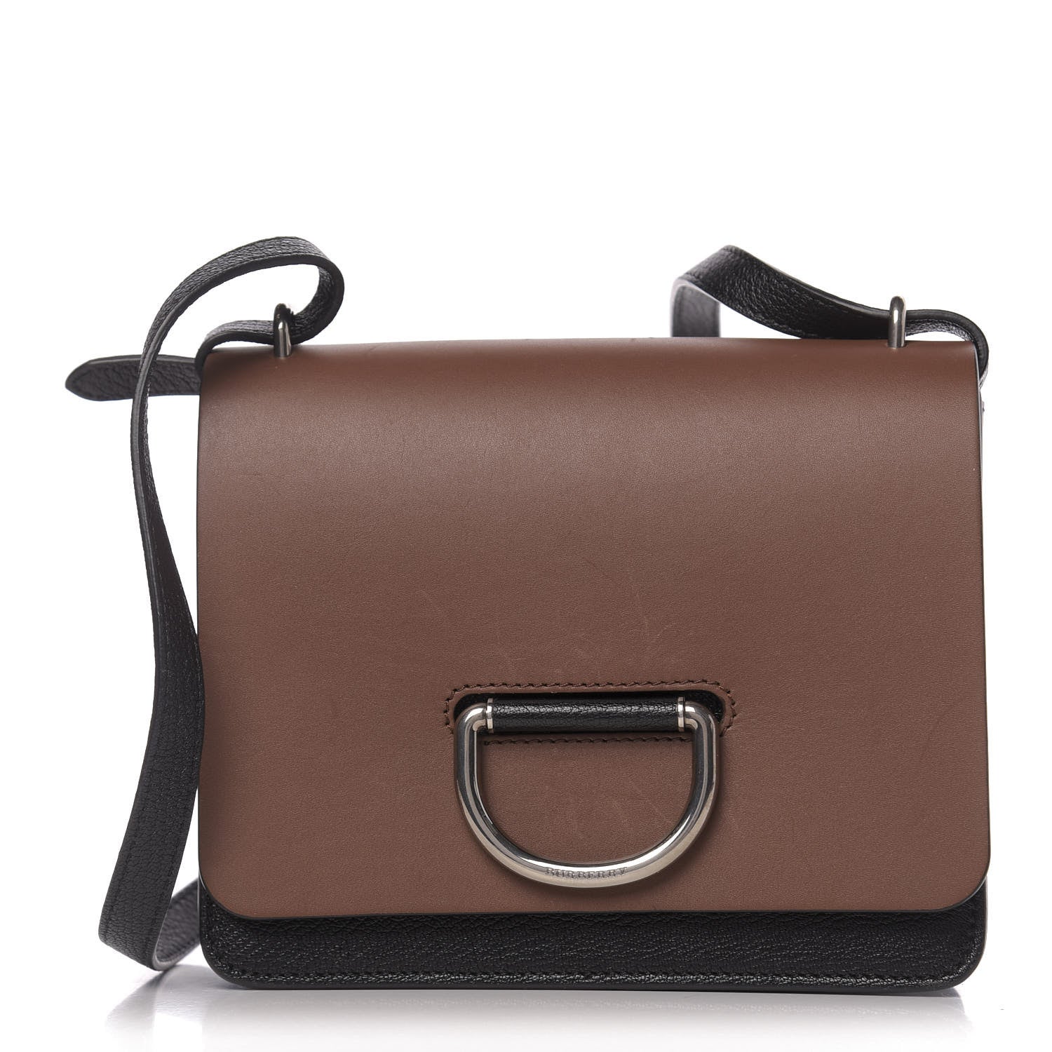 Burberry Calfskin Small D-Ring Bag Tan Black 1 of 11