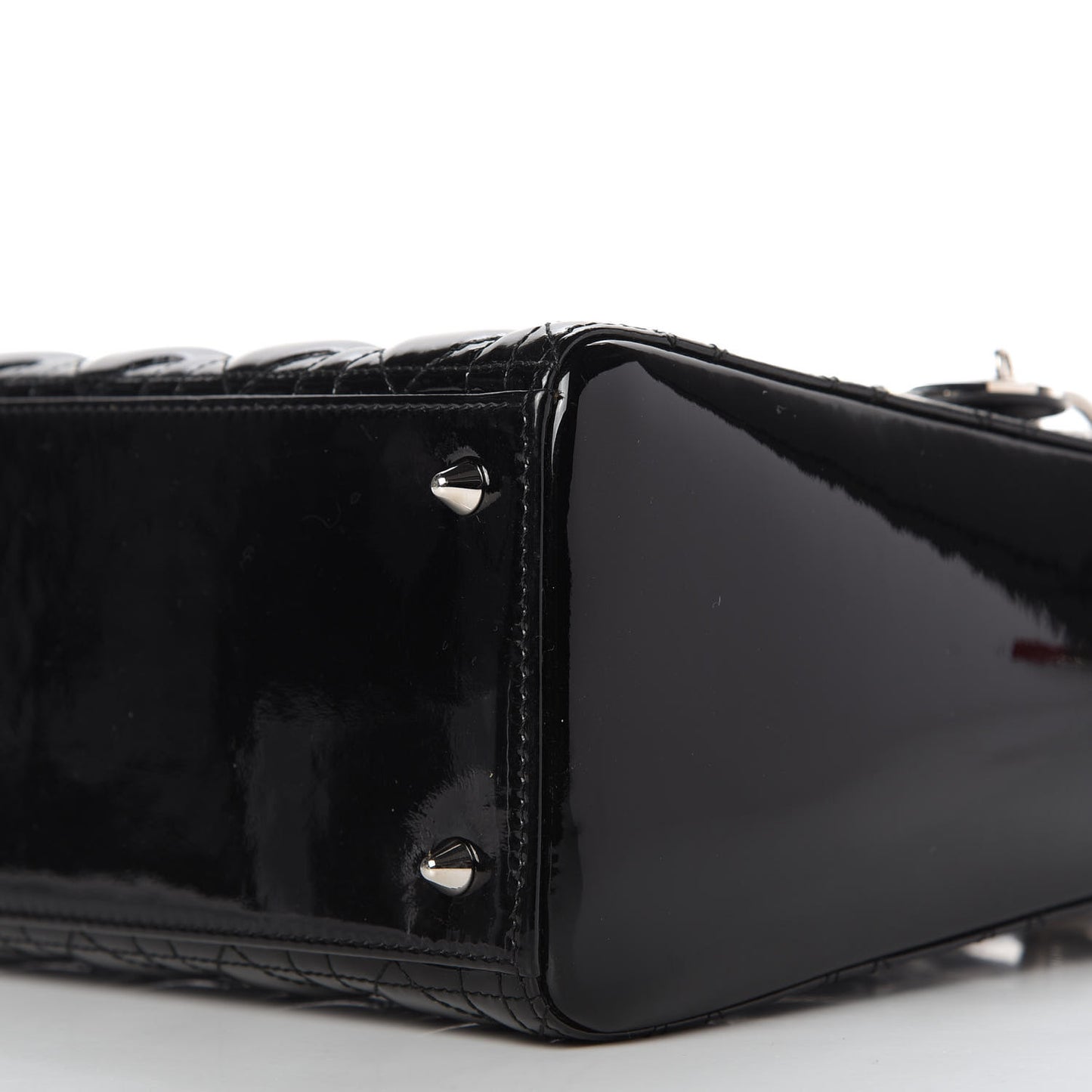 Patent Cannage Medium Lady Dior Black